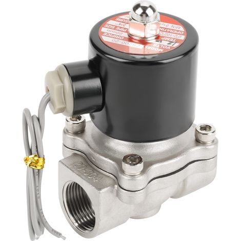 12-v-g3/4"-elektromagnetventil Aus Edelstahl 304, Normalerweise Geschlossen, 2 Schaltstellungen