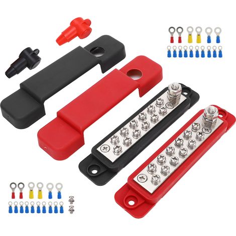 12v 180a Stromverteilerblock – Marine-sammelschiene Mit 32 Anschlüssen Für Kfz-, Schiffs- Und Solaranlagenverkabelung