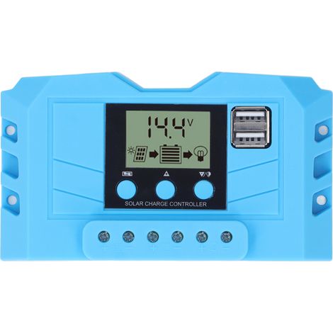 12v/24v Dual-usb-port-pwm-regler Mit Lcd-bildschirm, Solarladeregler 20a