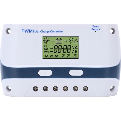 12v/24v Pwm-solarladeregler, Lcd-bildschirm Mit Usb-ausgang, Wasserdichter 40a-panelregler