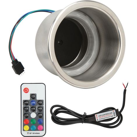 14-led-rgb-getränkehalter Aus Edelstahl Mit Fernbedienung Für Lkw, Boot, Yacht, Wohnmobil