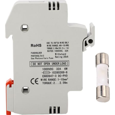 1p 32a 1000vdc Solar-pv-sicherungshalter, 20a Photovoltaik-kit Zum Schutz Vor Kurzschlüssen