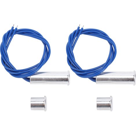 2 Sätze Ac220v Nc Magnet-reed-schalter Aus Aluminiumlegierung, Oberflächenmontierter, Kabelgebundener Tür-/fenstersensor Für Ein Heimalarmsystem