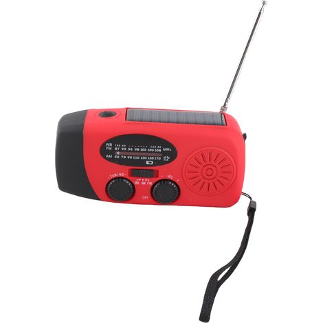 2000-mah-solar-notfallradio Mit Handkurbel, Am/fm-empfang, Externem Akku, Solarladegerät, Integrierter Led-taschenlampe Und Leselampe