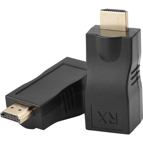2er-pack Hdmi-auf-rj45-verlängerungskabel – 30 M – Konverter/repeater – Für Cat-5e-/cat-6-netzwerkkabel