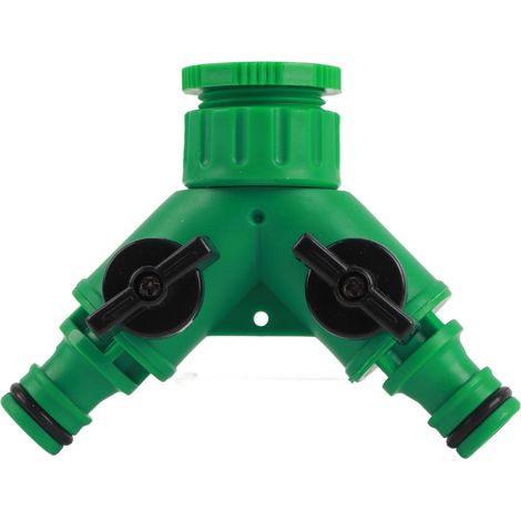 3-wege-wasserverteiler, 1 Zulauf, 2 Ausläufe, Wasserhahnadapter Für Waschmaschine, Garten, Dn15, Dn20, Kunststoff