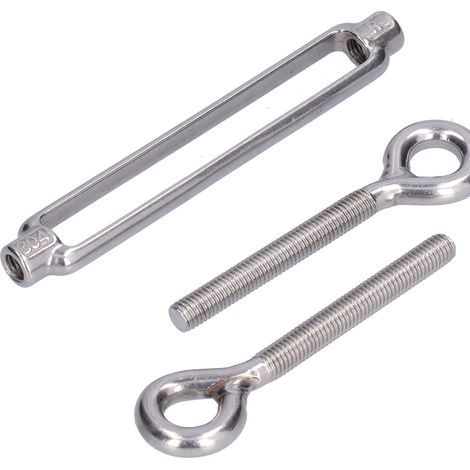 5-teiliger Ösenspanner Und Drahtseilspanner, Beschläge Für Sonnensegel Aus Edelstahl 304, M4