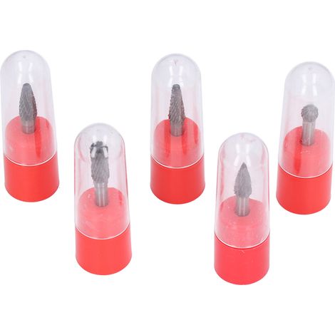 5-teiliges Fräserset Aus Wolframstahl (6 X 8 Mm), Rotationsschleifstiftset Zum Holzschnitzen Und Polieren