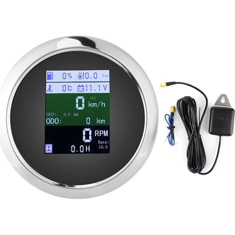 6-in-1 Multifunktionsmanometer Aus Edelstahl 316, Wasserdichtes Und Beschlagfreies Messgerät Für Autos, Boote, Yachten, 85 Mm, 3,3 Zoll (schwarzes Zifferblatt 240-33 Ω)