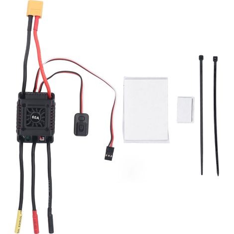 60a Brushless-rc-elektro-drehzahlregler (esc), Wasserdichter Externer Programmieranschluss, Für 1/10-modellautos