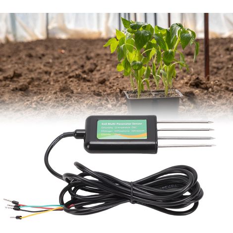 8-in-1 Ip68 Wasserdichter Bodentester: Misst Bodentemperatur, Feuchtigkeit, Elektrische Leitfähigkeit, Ph-wert, Npk-gehalt Und Salzgehalt, Mit Edelstahlsonden Für Den Anbau.