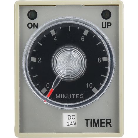 Ah3-3 Elektronisches Zeitverzögerungsrelais, Einstellbare Auslöseverzögerung, 8 Pins, 10 Minuten (24 V)