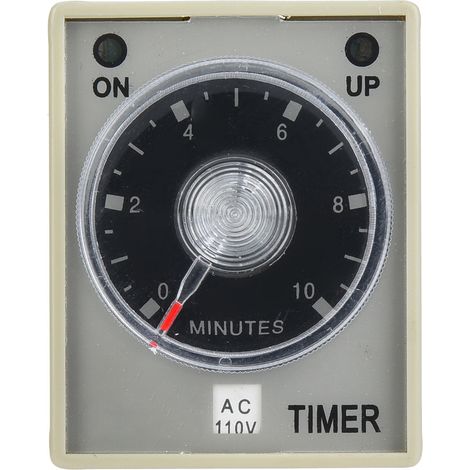 Ah3-3 Elektronisches Zeitverzögerungsrelais, Einstellbare Auslöseverzögerung, 8 Pins, 10 Minuten (110 V)