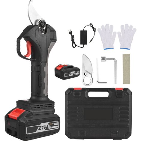 Akku-gartenschere (21 V), 20-ah-lithium-ionen-akku, Astschneider, Gartentrimmer, 30 Mm Schnittdurchmesser, Inklusive Ersatzklinge, 4000 Mah