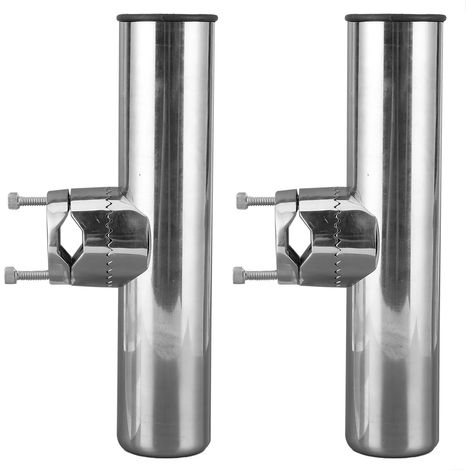 Angelrutenhalter Aus Edelstahl, 2 Stück, Für 1 Bis 1-1/4 Zoll Schienen, Stangenhalterung