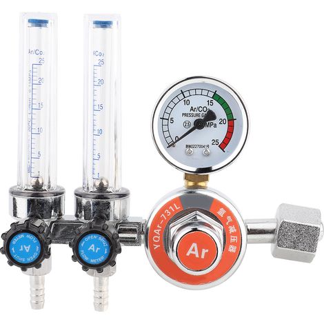 Argon-druckregler Aus Zinklegierung, Doppelrohr Mit G5/8-zoll-innengewinde, Schweißgerät