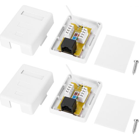 Aufputz-anschlussdose Für Den Schreibtisch, 2 Rj45-8p8c Cat6-einzelanschlüsse