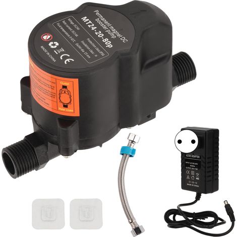Automatische 24-v-wasserdruckerhöhungspumpe – Fördermenge: 4,4 Gpm – Maximale Förderhöhe: 60 Fuß – Geräuscharm – Kompatibel Mit Warmwasserbereitern – 100–240 V