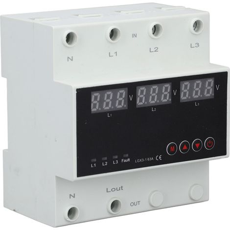 Automatischer Umschalter Auf Din-schiene, 3-phasige, Einstellbare Led-anzeige, Überspannungsschutz, Ac110v