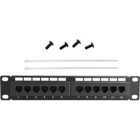 Cat6 Rj45 Ethernet-netzwerk-patchpanel, 12-port-utp-kabelhalterung, Halterung Nicht Im Lieferumfang Enthalten