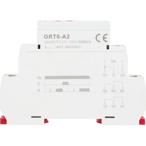 Din-schienen-zeitverzögerungsrelais Mit Einzelfunktion, Industriesteuerung, Automatischer Timer Grt8-a2 (ac/dc12v-240v)