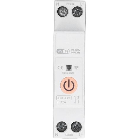 Din-schienen-leistungsschalter, Fernbedienung, Intelligenter Wlan-schalter Für Haushaltsgeräte, Wechselstrom 90–300 V, 2-polig, 32 A