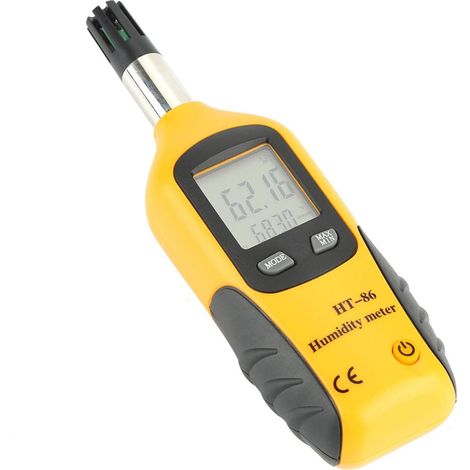 Digitales Feuchtigkeitsmessgerät – Thermo-hygrometer Mit Hintergrundbeleuchtetem Lcd-display – Genauigkeit ±3 % Rf – Für Hlk, Landwirtschaft Und Ingenieurwesen