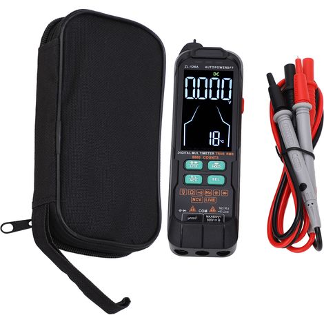 Digitales Multimeter Mit 6000 Messpunkten, Gleich-/wechselstrom-voltmeter, Ohm-, Dioden- Und Kapazitätstester, Werkzeug Für Stromführende Leitungen Bis 600 V