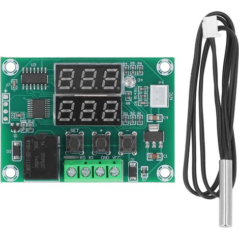 Digitales Thermostatmodul, Doppelanzeige, Hochpräzise Temperaturregelung Mit Wasserdichtem Ntc-sensor, 12 V Dc
