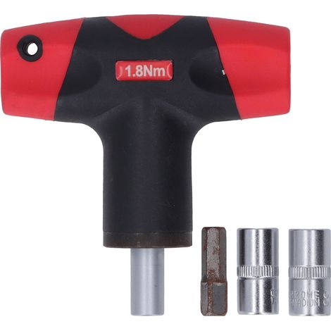 Drehmomentfester T-griff-schlüssel Aus Chrom-vanadium-stahl, 1/4"-sechskant-steckschlüssel Für Reparaturen, 1,8 Nm