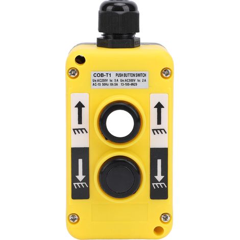 Drucktaster Für Elektrokrane, Regensicher, Für Industrielle Auf-/ab-steuerung, Ac 250 V 5 A 500 V 2 A Cob-t1