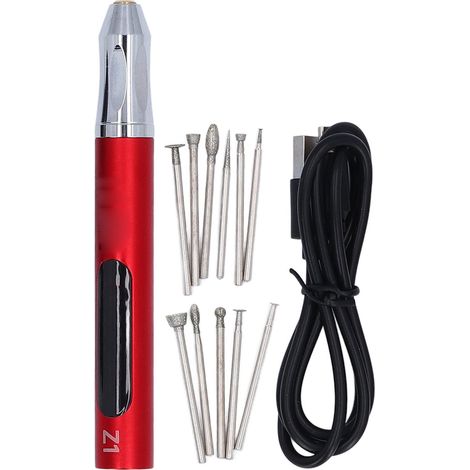 Elektrischer Gravierstift, Usb-ladefunktion, 3 Stufen, Stufenlose Einstellung, Rotierendes Schleifwerkzeug Zum Polieren