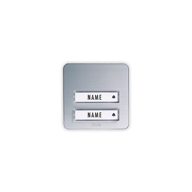 Sender Bell-202.3 txa für Funk-Türglocke 2-Fam.Haus, silber/Aluminium