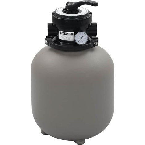 Fimei Sandfilter Für Schwimmbecken Mit 4-wege-ventil, Grau, 350 Mm