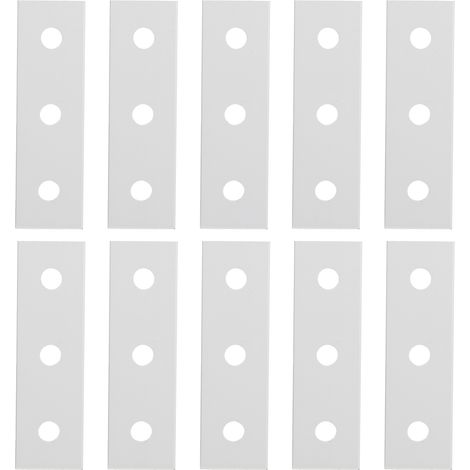 Flache Aluminium-verbindungsplatte, Gerade Reparaturplatten, 3-loch, 2020, 10 Stück