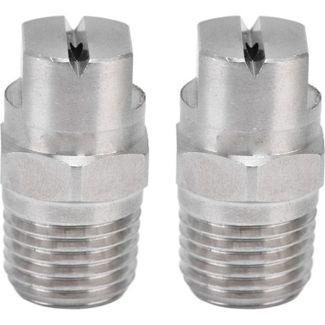 Flachstrahldüse Aus Edelstahl, Robust, Langlebig, Einstellbarer Wasserdurchfluss, 65°-weitwinkel-zerstäuberdüse, 2 Stück