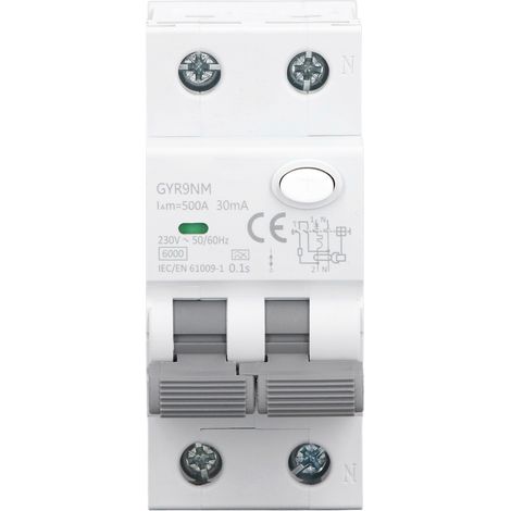 Geya Fehlerstromschutzschalter Mit Integriertem Überstromschutz, 30 Ma Nennstrom, 1p+n, 230 V, 25 A