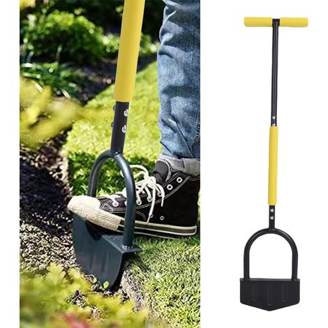 Gartengerät Mit T-griff Aus Edelstahl, Halbmondförmige Rasenkante Für Garten, Blumenbeet, Gehweg Und Einfahrt