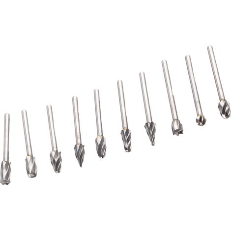 Hartmetallfräser-set, Wolframstahllegierung, Hohe Härte, Vielseitig Einsetzbar Für Dremel-holzbearbeitungsfräser, Holzbearbeitung, 10-teilig