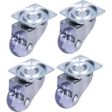 Hochleistungs-lenkrollen Aus Edelstahl, Transparente Pu-industrierollen, 4 Stück