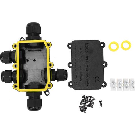 Ip68-kunststoff-anschlussdose, 5 M Unterwasseranschlusskabel, T100 450vac 24a Ul94v-2