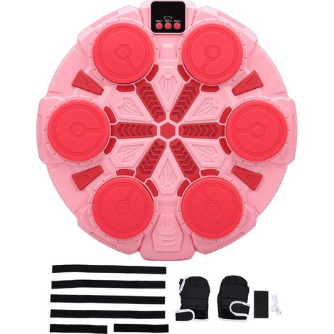 Intelligente Musikboxmaschine Zur Wandmontage, 5 Geschwindigkeiten, Verschiedene Rhythmusmodi, Elektronische Boxscheibe Mit Bluetooth Und Led-beleuchtung Für Den Heimgebrauch, 6er-pack, Pinke Ladevers