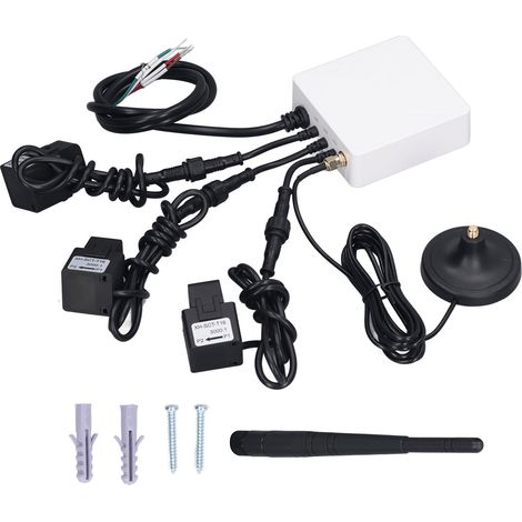 Intelligenter Dreiphasen-energiemonitor Mit 3 Stromkreissensoren, 200 A, 100–240 V, Wlan-fähiger Hausstromzähler
