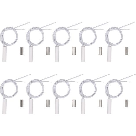 Kabelgebundener Einbau-sicherheitssensor Für Türen Und Fenster, Integrierter Reed-kontakt, 100 V Dc, Für Alarmanlagen, 10er-set