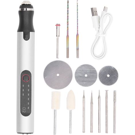 Kabelloses Elektrisches Gravierstift-set, Mini-usb-graviergerät Mit Ladefunktion, Rotationswerkzeug Für Schmuck, Stein, Metall Und Holz