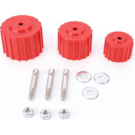Kupferrohrreiniger-set, 3-teilig, 1/2 Zoll, 3/4 Zoll, 1 Zoll, Zum Bohren, Löten, Farbentfernung, Metall-sanitärwerkzeug-set Mit 1/4-zoll-sechskantschaft