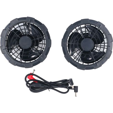 Kühlwestenventilator, Bürstenloser Motor, Geräuscharme Klimatisierung Für Kleidung, Mit 12-v-gleichstromkabel, 2 Stück