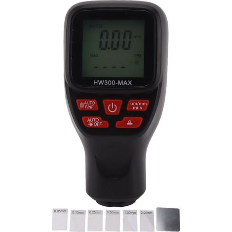 Lackdickenmesser 0 Bis 2000 Μm, Präzise, Automatische Abschaltung, Tragbarer Lackversiegler Für Gebrauchtwagenkäufer, Schwarz