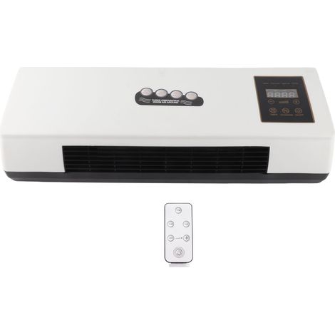 Leiser 1800-w-elektro-wandheizkörper Mit Fernbedienung Und Timer – Ventilatorbetrieb (natürliche Luft) + Ptc-heißluftbetrieb, Tragbare Ausführung Für Schlafzimmer Und Badezimmer, Boden-/wand-/bodenmon