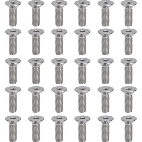 M10 Innensechskantschrauben, 30 Stück, 10 Mm, A2, Edelstahl, Senkkopfschrauben M10x30